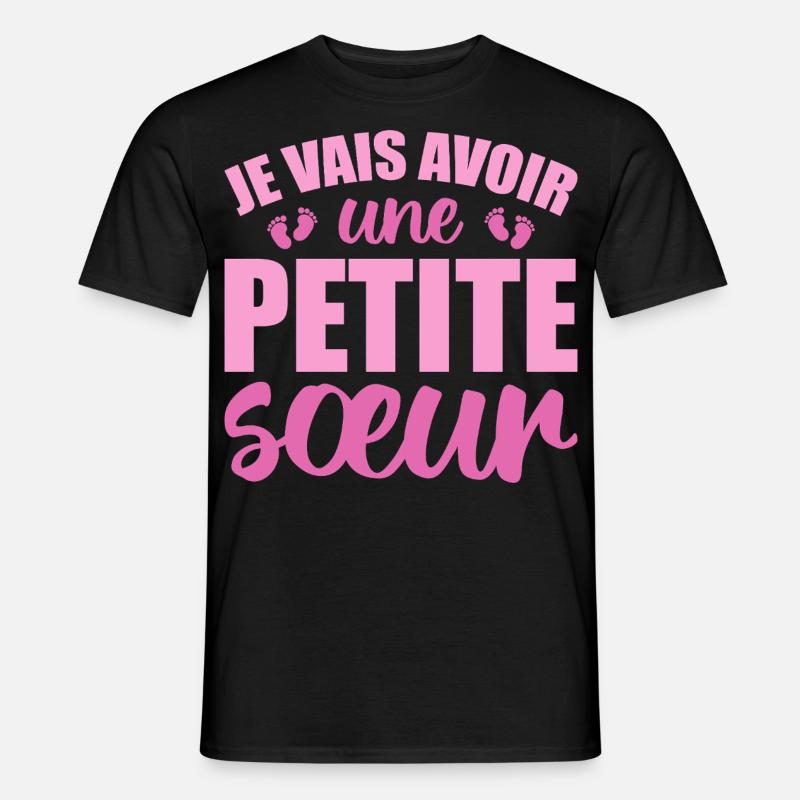 Ich werde eine kleine Schwester haben - Männer T-Shirt - Schwarz