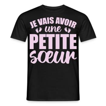 Ich werde eine kleine Schwester haben - Männer T-Shirt - Schwarz - Vorne - AI Model Male 178 light (178cm)