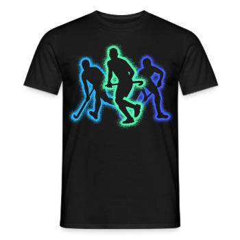 Hockey sur gazon Joueurs de hockey Silhouettes Enfants Hockey - T-shirt homme - noir - Devant - AI Model Male 178 light (178cm)