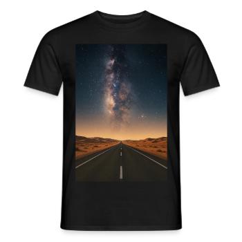 Road to the Stars Desert Night Sky Adventur - Männer T-Shirt - Schwarz - Vorne - AI Model Male 178 light (178cm)