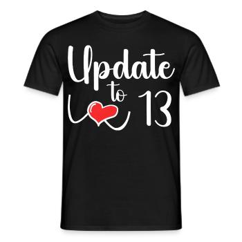 Update auf 13 - Lustiger 13. Geburtstag - Männer T-Shirt - Schwarz - Vorne - AI Model Male 178 light (178cm)