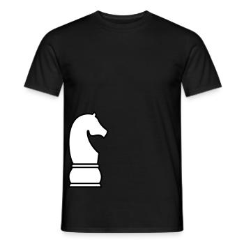 Schach Springer - Männer T-Shirt - Schwarz - Vorne - AI Model Male 178 light (178cm)