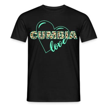 Cumbia Love Animal-Print - Männer T-Shirt - Schwarz - Vorne - AI Model Male 178 light (178cm)