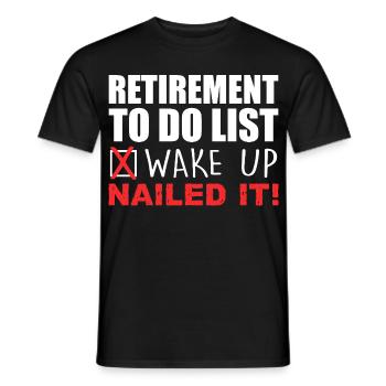 Ruhestandsdesign für Männer, Frauen, Rentner - Männer T-Shirt - Schwarz - Vorne - AI Model Male 178 light (178cm)