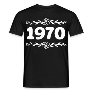 1970 Vintage 1970 Retro 1970 Anniversary 1970 - Men's T-Shirt - black - Front - AI Model Male 178 light (178cm)