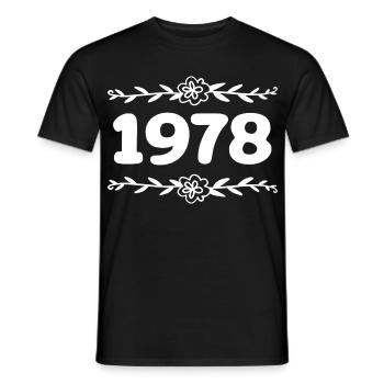 1978 Millésime 1978 Rétro 1978 Anniversaire 1978 - T-shirt homme - noir - Devant - AI Model Male 178 light (178cm)