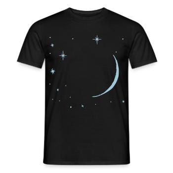 Stars Moon - Men's T-Shirt - black - Front - AI Model Male 178 light (178cm)