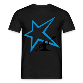 Canoe Stern - Men's T-Shirt - black - Front - AI Model Male 178 light (178cm)