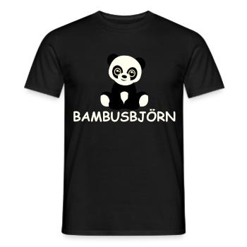 Bambus-Björn - Männer T-Shirt - Schwarz - Vorne - AI Model Male 178 light (178cm)