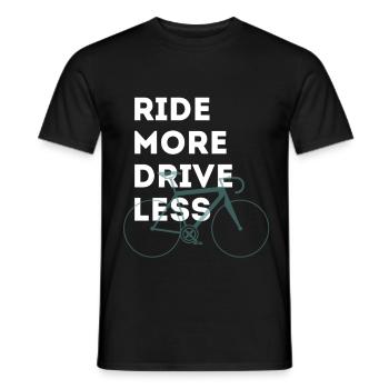 Plus vélo moins la course automobile MM b typo bmx grande - T-shirt homme - noir - Devant - AI Model Male 178 light (178cm)