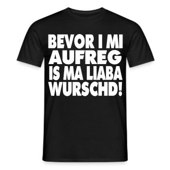 Bevor i mi aufreg... - Männer T-Shirt - Schwarz - Vorne - AI Model Male 178 light (178cm)