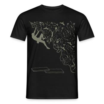 Klettern Bouldern - Männer T-Shirt - Schwarz - Vorne - AI Model Male 178 light (178cm)