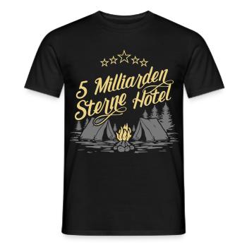 5 Milliarden Sterne Hotel - Männer T-Shirt - Schwarz - Vorne - AI Model Male 178 light (178cm)
