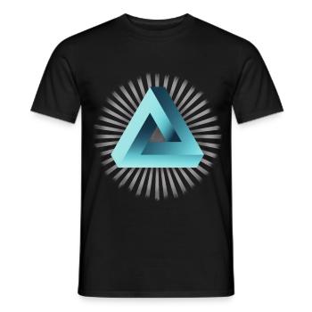 illusion illuminati illusion d'optique Escher ball - T-shirt homme - noir - Devant - AI Model Male 178 light (178cm)