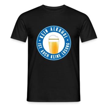 kein alkohol Spruch bier weizen festival party - Männer T-Shirt - Schwarz - Vorne - AI Model Male 178 light (178cm)