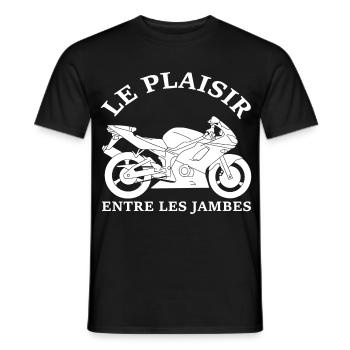 Le plaisir de la moto - T-shirt homme - noir - Devant - AI Model Male 178 light (178cm)