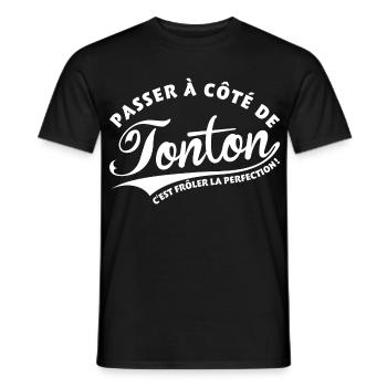 Tonton perfection - T-shirt homme - noir - Devant - AI Model Male 178 light (178cm)