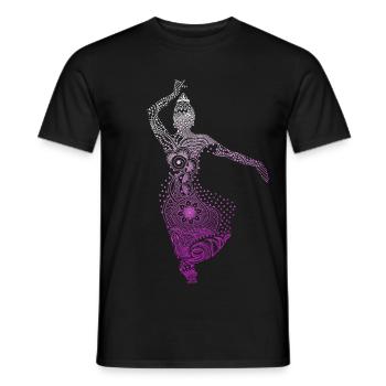 danse yoga temple Mandala méditation Inde shanti - T-shirt homme - noir - Devant - AI Model Male 178 light (178cm)