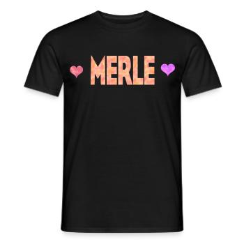 Merle - T-shirt homme - noir - Devant - AI Model Male 178 light (178cm)