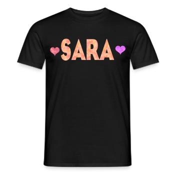 Sara - Men's T-Shirt - black - Front - AI Model Male 178 light (178cm)