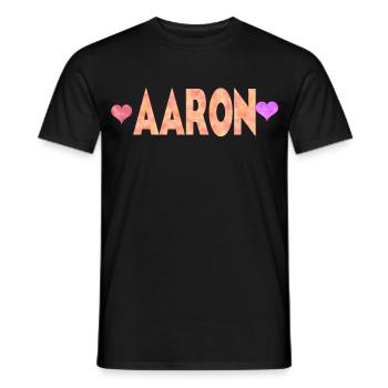 Aaron - T-shirt homme - noir - Devant - AI Model Male 178 light (178cm)