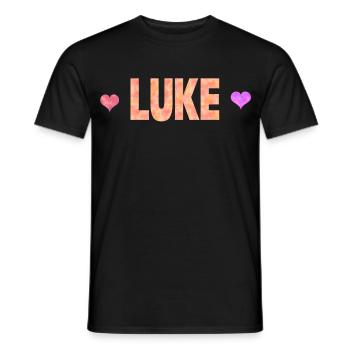 Luke - Männer T-Shirt - Schwarz - Vorne - AI Model Male 178 light (178cm)
