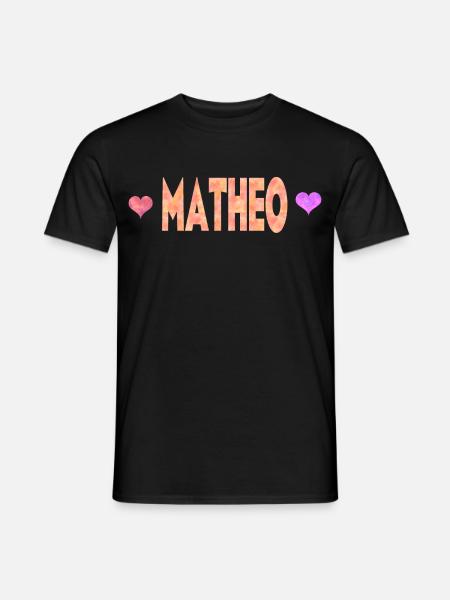 Matheo - Männer T-Shirt - Schwarz