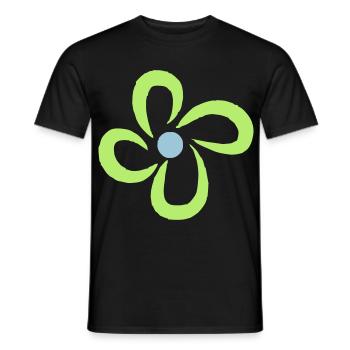 Blume - Männer T-Shirt - Schwarz - Vorne - AI Model Male 178 light (178cm)