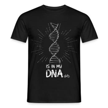 Fahrrad Kette Helix DNA Biker Rennrad bmx mtb rad - Männer T-Shirt - Schwarz - Vorne - AI Model Male 178 light (178cm)