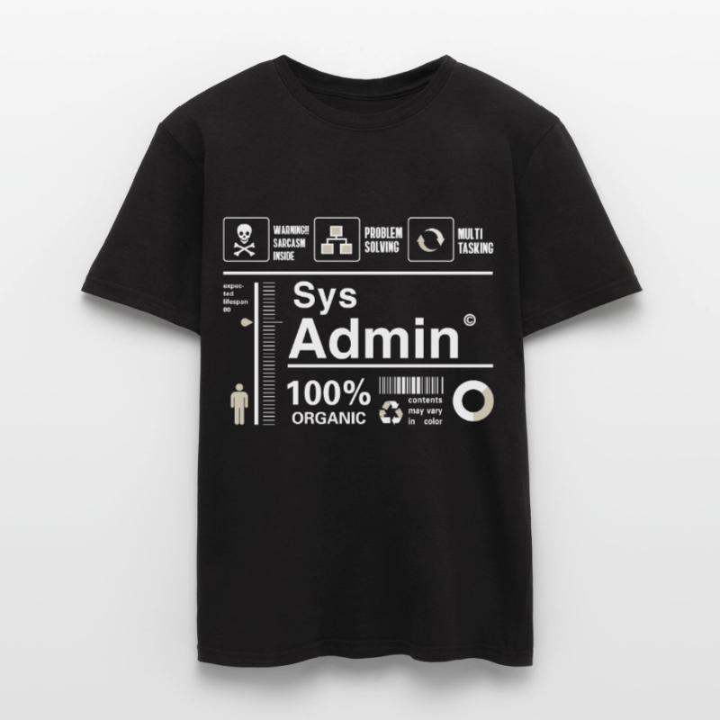 Sys admin programmier Ordinateur Nerd pc Platine cpu T-shirt homme