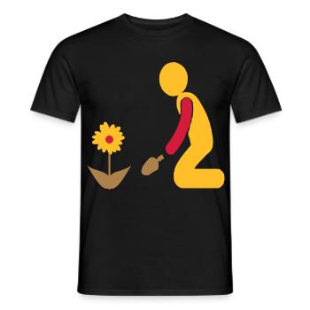 Garten - Männer T-Shirt - Schwarz - Vorne - AI Model Male 178 light (178cm)