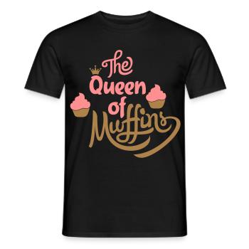 muffins - Men's T-Shirt - black - Front - AI Model Male 178 light (178cm)