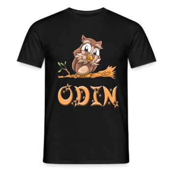 Owl Odin - Men's T-Shirt - black - Front - AI Model Male 178 light (178cm)