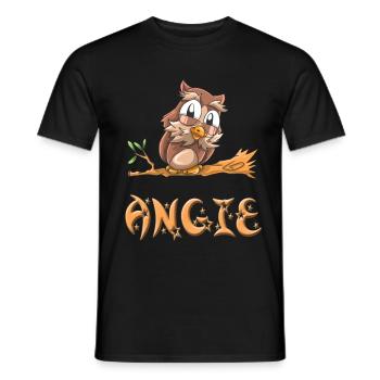Hibou Angie - T-shirt homme - noir - Devant - AI Model Male 178 light (178cm)