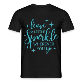 Laisse un peu d’éclat partout où tu vas - T-shirt homme - noir - Devant - AI Model Male 178 light (178cm)