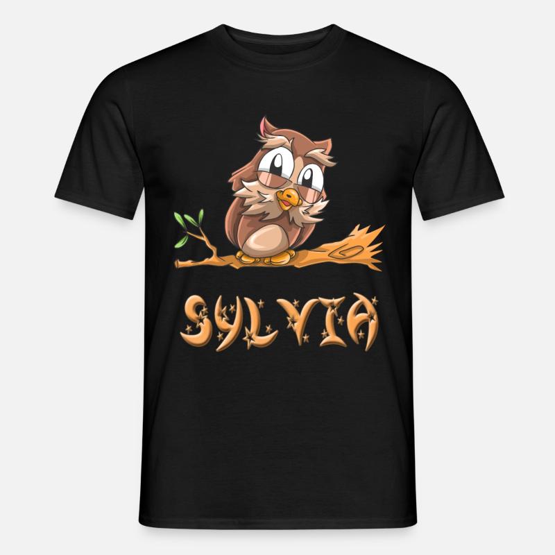 Owl Sylvia - Miesten T-paita - musta