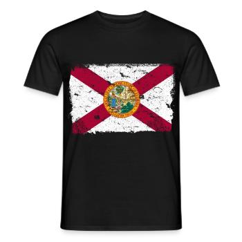 Florida Vintage Flagge - Männer T-Shirt - Schwarz - Vorne - AI Model Male 178 light (178cm)