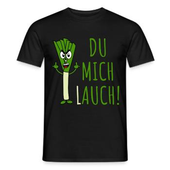 Poireaux dire que vous me Lauch en vert - T-shirt homme - noir - Devant - AI Model Male 178 light (178cm)