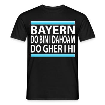 BAYERN - DO BIN I DAHOAM - Männer T-Shirt - Schwarz - Vorne - AI Model Male 178 light (178cm)