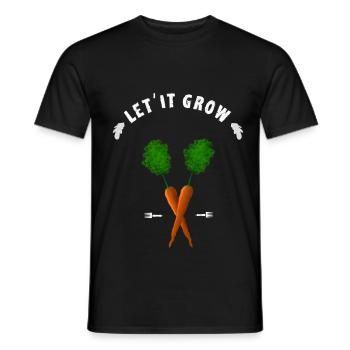 carotte grandir jardin fermier jardinier jardinier - T-shirt homme - noir - Devant - AI Model Male 178 light (178cm)