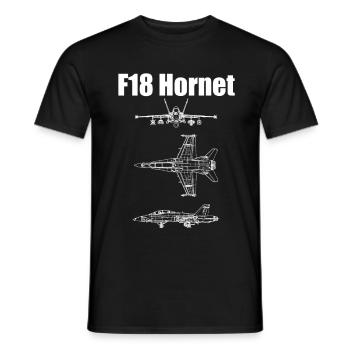F18 Hornet Flugzeuge - Männer T-Shirt - Schwarz - Vorne - AI Model Male 178 light (178cm)