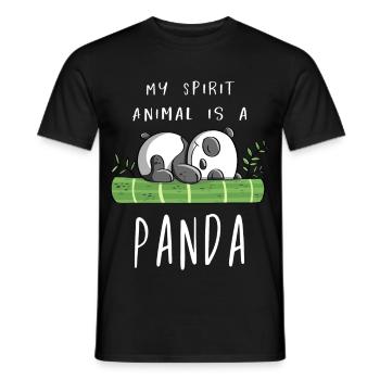 My Spirit Animal Is A Panda - Panda Bear - Comic - Men's T-Shirt - black - Front - AI Model Male 178 light (178cm)