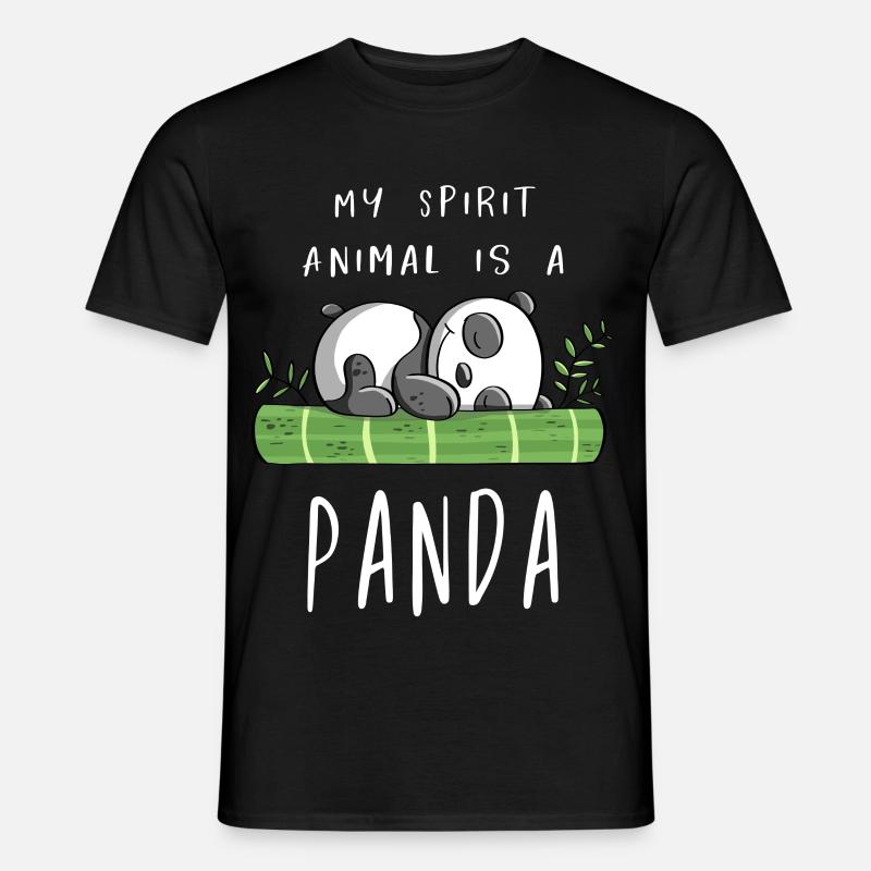 Mon esprit Animal est un panda - Panda Bear - Comic - T-shirt homme - noir