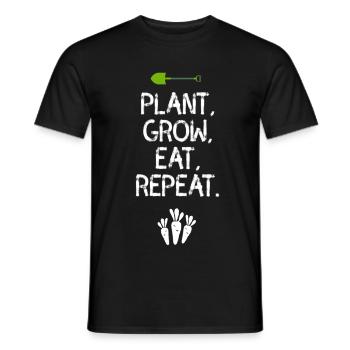 garden gardener farmer organic bio vegan farmer - Men's T-Shirt - black - Front - AI Model Male 178 light (178cm)