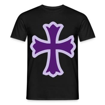 cross - Men's T-Shirt - black - Front - AI Model Male 178 light (178cm)