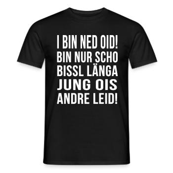 I BIN NED OID! - Männer T-Shirt - Schwarz - Vorne - AI Model Male 178 light (178cm)