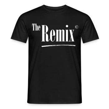 the remix partnerlook vater sohn with the original - Men's T-Shirt - black - Front - AI Model Male 178 light (178cm)