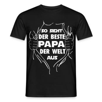 So sieht der beste Papa der welt aus - Männer T-Shirt - Schwarz - Vorne - AI Model Male 178 light (178cm)