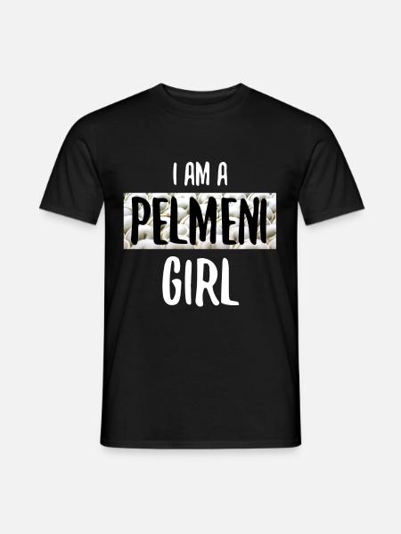 Russland Pelmeni Girl Frau Russin Mädchen Essen - Männer T-Shirt - Schwarz