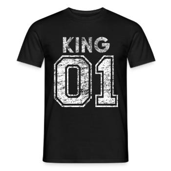 King 01 Vintage - Männer T-Shirt - Schwarz - Vorne - AI Model Male 178 light (178cm)